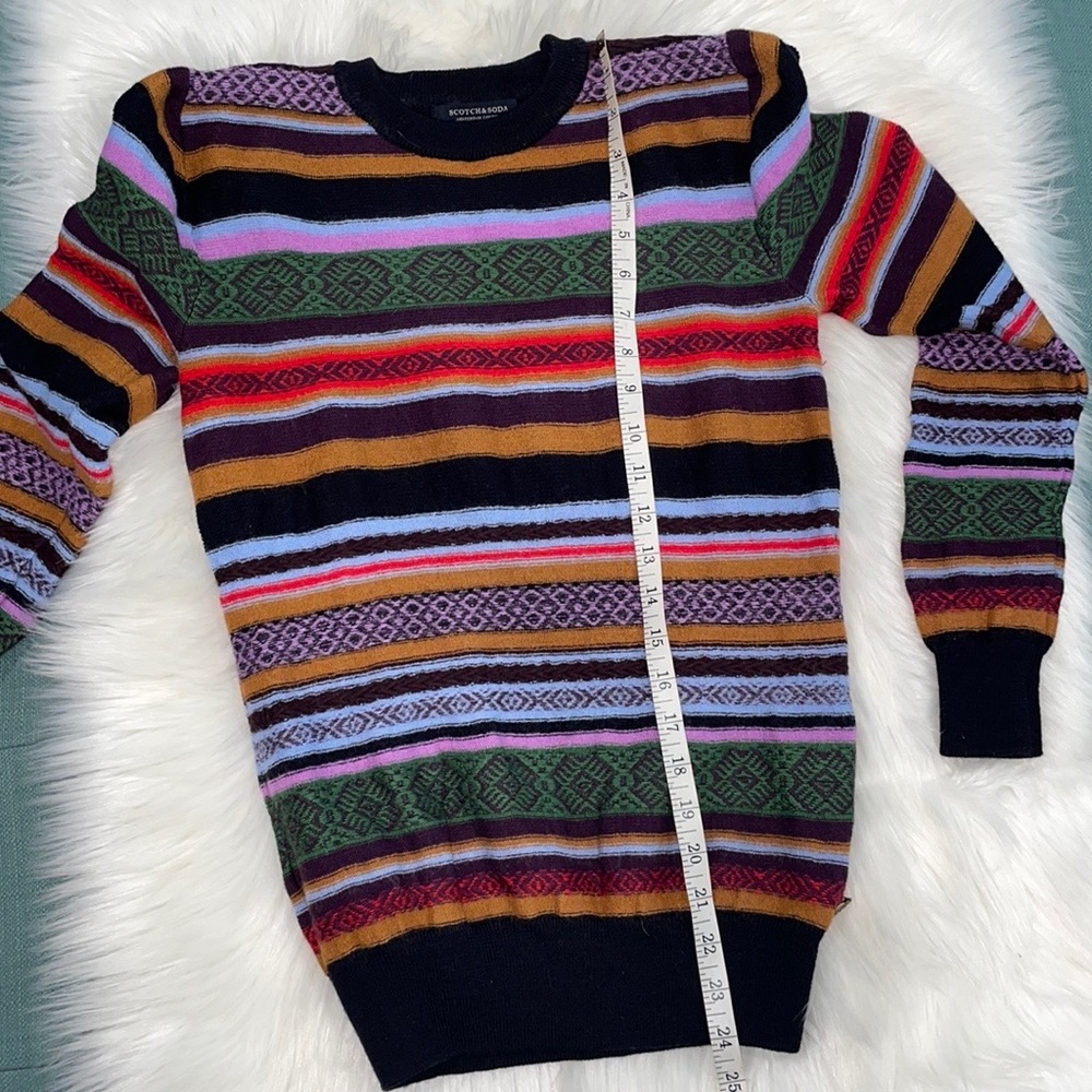 Scotch & Soda Striped Sweater Wool Crew Neck Long Sleeve Pullover Sz S - Picture 9 of 10